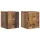  Fali éjjeli szekrény fiókkal 2 pcs Antik Fa 33 x 34,5 x 40 cm
