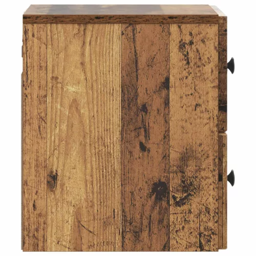  Fali éjjeli szekrény fiókkal 2 pcs Antik Fa 33 x 34,5 x 40 cm