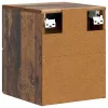  Fali éjjeli szekrény fiókkal 2 pcs Antik Fa 33 x 34,5 x 40 cm