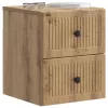  Fali éjjeli szekrény 2 pcs Kézműves Tölgy 33 x 34,5 x 40 cm