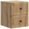  Fali éjjeli szekrény 2 pcs Kézműves Tölgy 33 x 34,5 x 40 cm