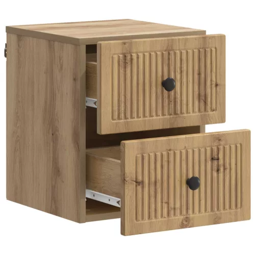  Fali éjjeli szekrény 2 pcs Kézműves Tölgy 33 x 34,5 x 40 cm