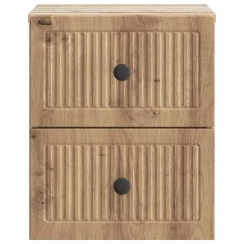  Fali éjjeli szekrény 2 pcs Kézműves Tölgy 33 x 34,5 x 40 cm