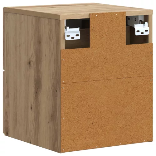  Fali éjjeli szekrény 2 pcs Kézműves Tölgy 33 x 34,5 x 40 cm