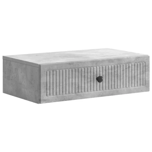  Fali oldaltábla Betonszürke 59 x 34,5 x 17 cm Szerelt Fa