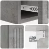  Fali oldaltábla Betonszürke 59 x 34,5 x 17 cm Szerelt Fa