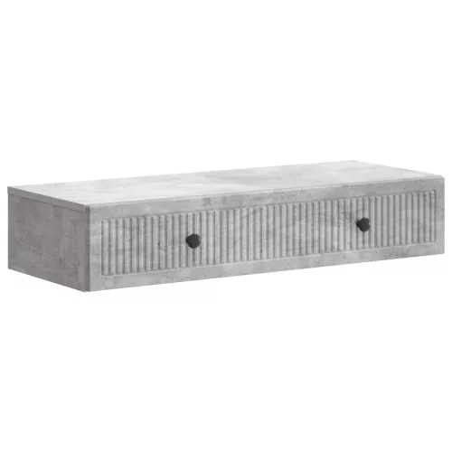  Fali oldaltábla Betonszürke 87,5 x 34,5 x 17 cm Szerelt Fa