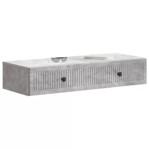  Fali oldaltábla Betonszürke 87,5 x 34,5 x 17 cm Szerelt Fa