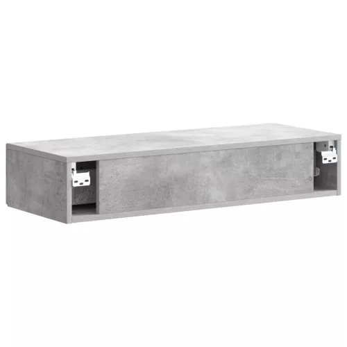  Fali oldaltábla Betonszürke 87,5 x 34,5 x 17 cm Szerelt Fa