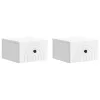  Fali éjjeli szekrény 2 pcs Fehér 33 x 34,5 x 20 cm Szerelt Fa