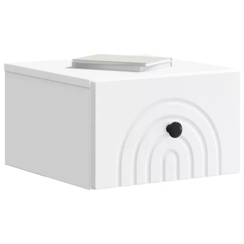 Fali éjjeli szekrény 2 pcs Fehér 33 x 34,5 x 20 cm Szerelt Fa