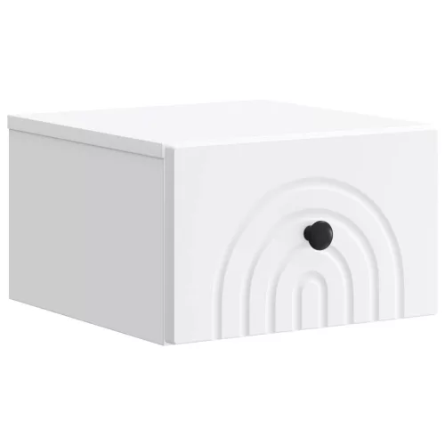  Fali éjjeli szekrény 2 pcs Fehér 33 x 34,5 x 20 cm Szerelt Fa