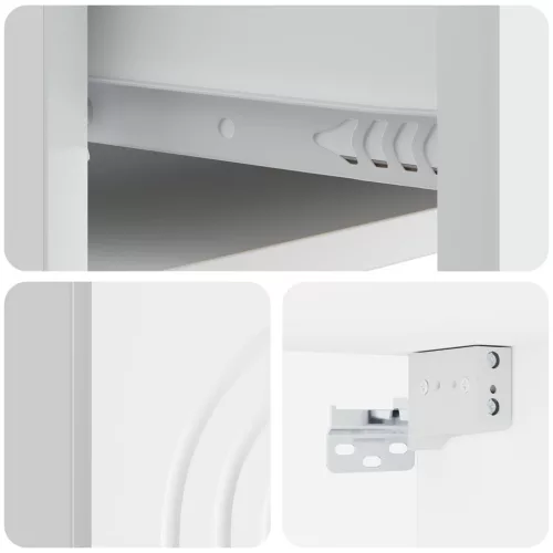  Fali éjjeli szekrény 2 pcs Fehér 33 x 34,5 x 20 cm Szerelt Fa