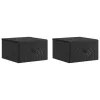  Fali éjjeli szekrény 2 pcs Fekete 33 x 34,5 x 20 cm Szerelt Fa