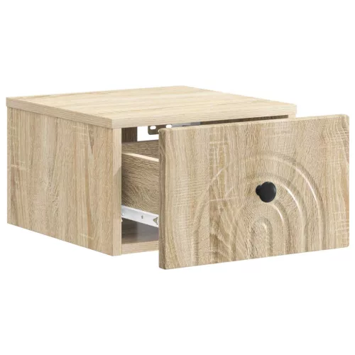  Fali éjjeli szekrény 2 pcs Sonoma Tölgy 33 x 34,5 x 20 cm