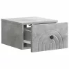  Fali éjjeli szekrény Betonszürke 33 x 34,5 x 20 cm Szerelt Fa