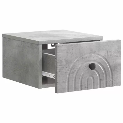  Fali éjjeli szekrény 2 pcs Betonszürke 33 x 34,5 x 20 cm