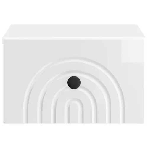  Fali éjjeli szekrény 2 pcs Magasfényű Fehér 33 x 34,5 x 20 cm