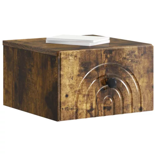  Fali éjjeli szekrény Füstös Tölgy 33 x 34,5 x 20 cm Szerelt Fa