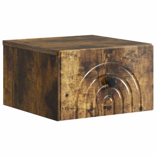  Fali éjjeli szekrény 2 pcs Füstös Tölgy 33 x 34,5 x 20 cm