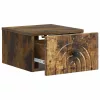  Fali éjjeli szekrény 2 pcs Füstös Tölgy 33 x 34,5 x 20 cm
