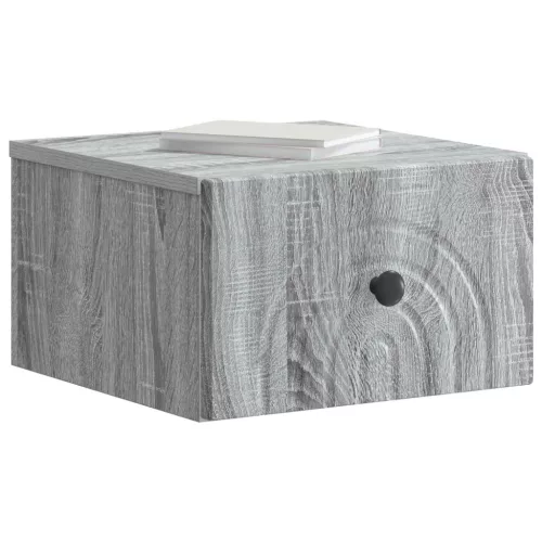  Fali éjjeli szekrény 2 pcs Szürke Sonoma 33 x 34,5 x 20 cm