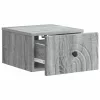  Fali éjjeli szekrény 2 pcs Szürke Sonoma 33 x 34,5 x 20 cm