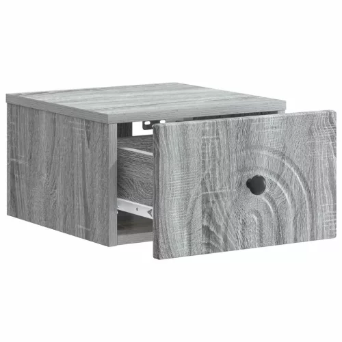  Fali éjjeli szekrény 2 pcs Szürke Sonoma 33 x 34,5 x 20 cm