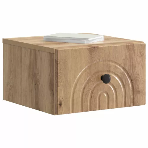  Fali éjjeli szekrény 2 pcs Kézműves Tölgy 33 x 34,5 x 20 cm