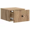  Fali éjjeli szekrény 2 pcs Kézműves Tölgy 33 x 34,5 x 20 cm