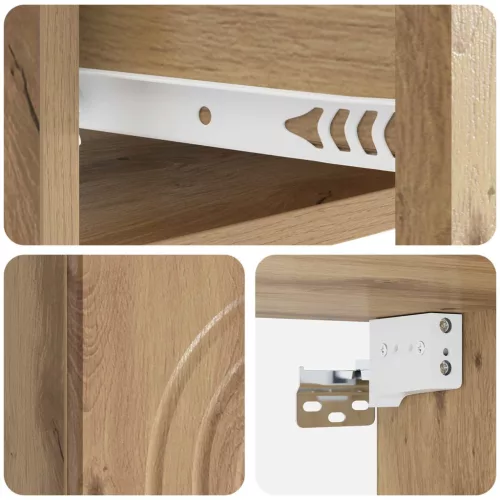  Fali éjjeli szekrény 2 pcs Kézműves Tölgy 33 x 34,5 x 20 cm