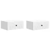  Fali éjjeli szekrény 2 pcs Fehér 49 x 34,5 x 20 cm Szerelt Fa