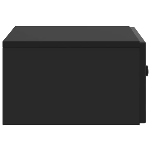  Fali éjjeli szekrény Fekete 49 x 34,5 x 20 cm Szerelt Fa