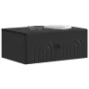  Fali éjjeli szekrény 2 pcs Fekete 49 x 34,5 x 20 cm Szerelt Fa