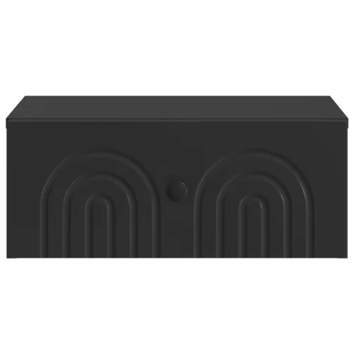  Fali éjjeli szekrény 2 pcs Fekete 49 x 34,5 x 20 cm Szerelt Fa