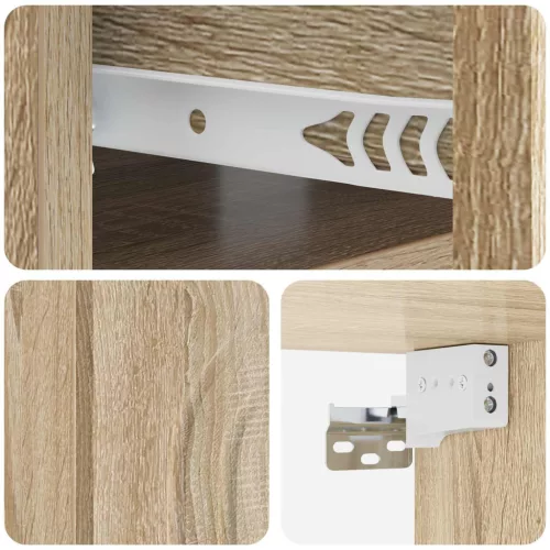  Fali éjjeli szekrény Sonoma Tölgy 49 x 34,5 x 20 cm Szerelt Fa