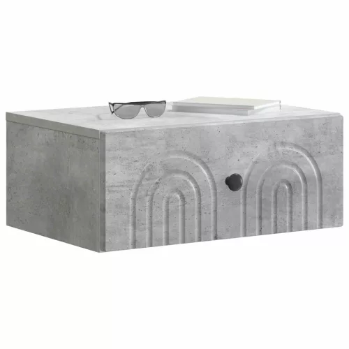  Fali éjjeli szekrény 2 pcs Betonszürke 49 x 34,5 x 20 cm
