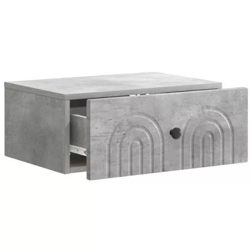  Fali éjjeli szekrény 2 pcs Betonszürke 49 x 34,5 x 20 cm