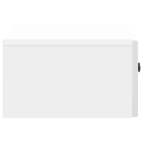  Fali éjjeli szekrény 2 pcs Magasfényű Fehér 49 x 34,5 x 20 cm