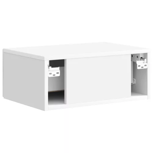  Fali éjjeli szekrény 2 pcs Magasfényű Fehér 49 x 34,5 x 20 cm