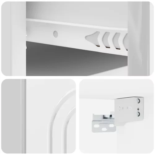  Fali éjjeli szekrény 2 pcs Magasfényű Fehér 49 x 34,5 x 20 cm