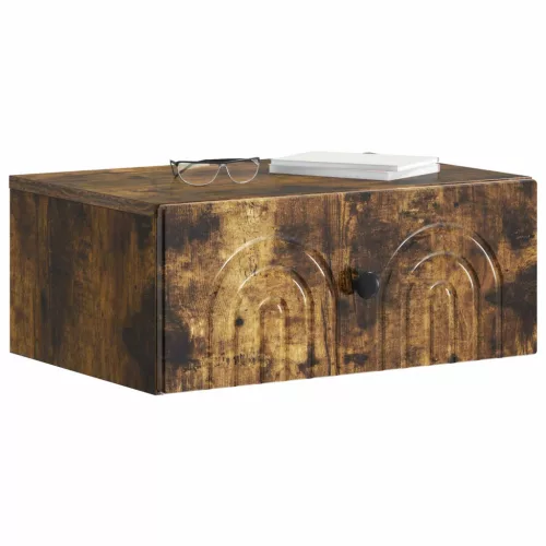  Fali éjjeli szekrény Füstös Tölgy 49 x 34,5 x 20 cm Szerelt Fa