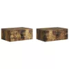  Fali éjjeli szekrény 2 pcs Füstös Tölgy 49 x 34,5 x 20 cm