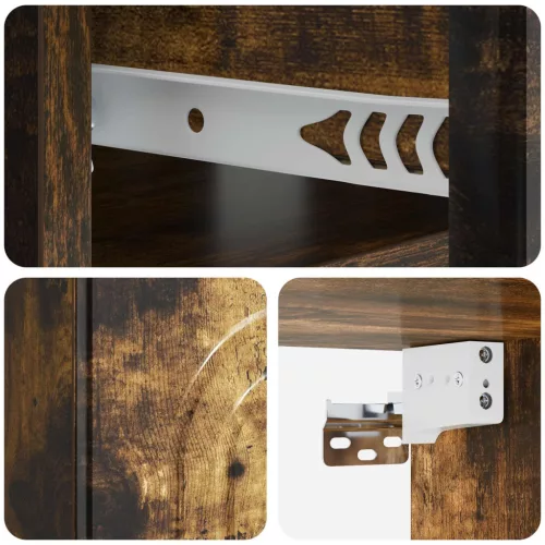  Fali éjjeli szekrény 2 pcs Füstös Tölgy 49 x 34,5 x 20 cm