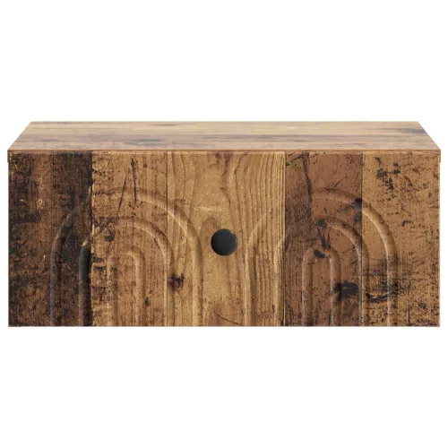  Fali éjjeli szekrény fiókkal 2 pcs Antik Fa 49 x 34,5 x 20 cm