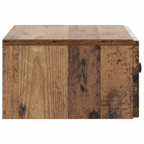  Fali éjjeli szekrény fiókkal 2 pcs Antik Fa 49 x 34,5 x 20 cm