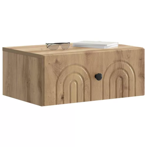  Fali éjjeli szekrény fiókkal Kézműves Tölgy 49 x 34,5 x 20 cm