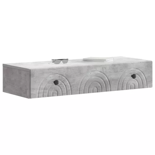  Fali oldaltábla Betonszürke 87,5 x 34,5 x 17 cm Szerelt Fa