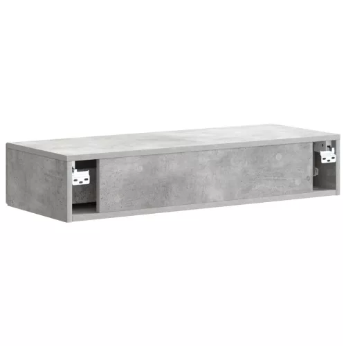  Fali oldaltábla Betonszürke 87,5 x 34,5 x 17 cm Szerelt Fa