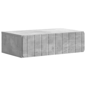  Fali oldaltábla Betonszürke 59 x 34,5 x 17 cm Szerelt Fa